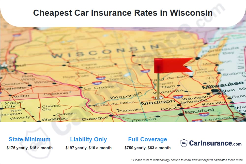 Cheapest Car Insurance Rates in Wisconsin Cheapest Car Insurance Rates in Wisconsin