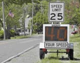 Digital speed limit sign