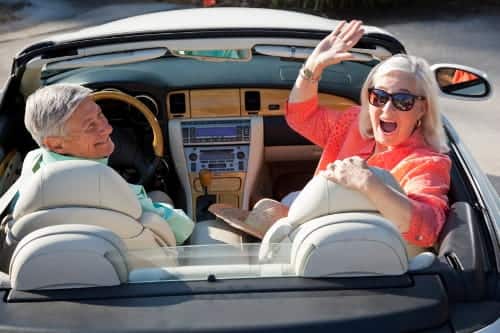 Seniors in convertible