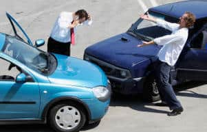 Parking lot car accident