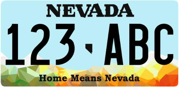 A photo of a Nevada license plate
